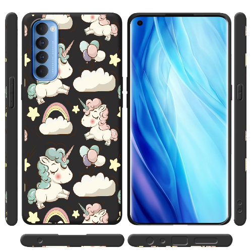 Чехол BoxFace OPPO Reno 4 Pro Unicorns