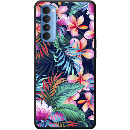 Чехол BoxFace OPPO Reno 4 Pro flowers in the tropics