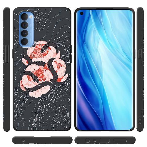 Чехол BoxFace OPPO Reno 4 Pro Snake Rose