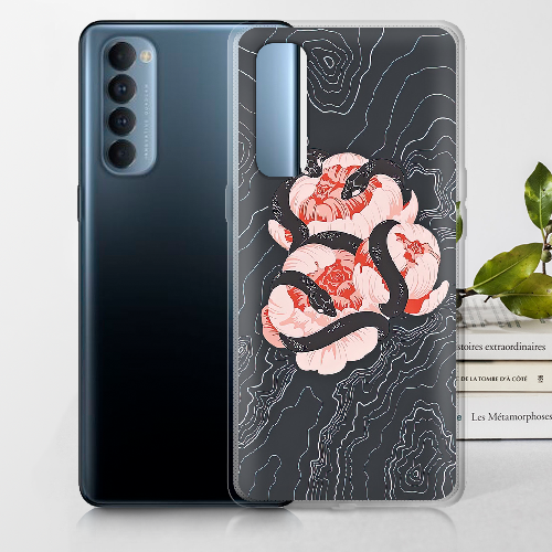 Чехол BoxFace OPPO Reno 4 Pro Snake Rose