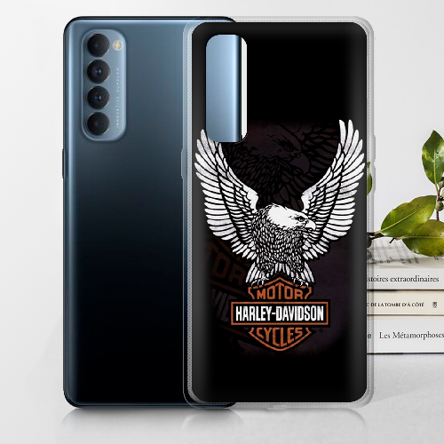 Чехол BoxFace OPPO Reno 4 Pro Harley Davidson and eagle