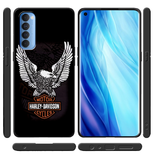 Чехол BoxFace OPPO Reno 4 Pro Harley Davidson and eagle