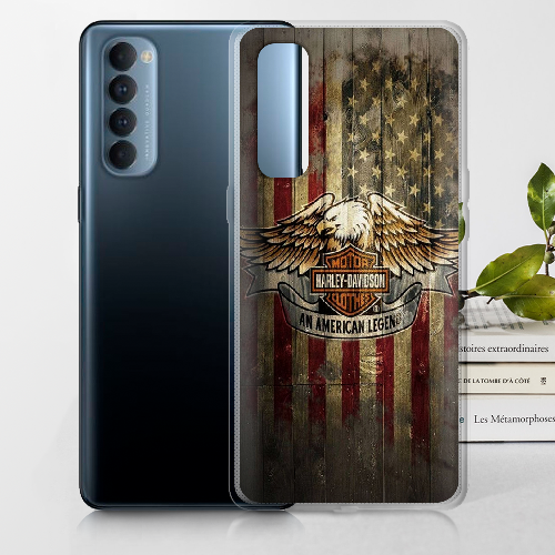 Чехол BoxFace OPPO Reno 4 Pro Harley Davidson An American Legend