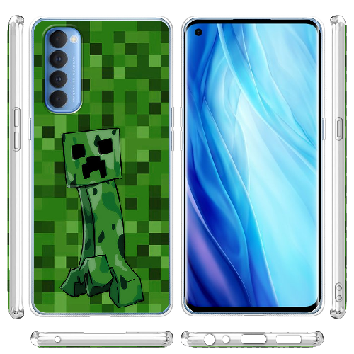 Чехол BoxFace OPPO Reno 4 Pro Minecraft Creeper