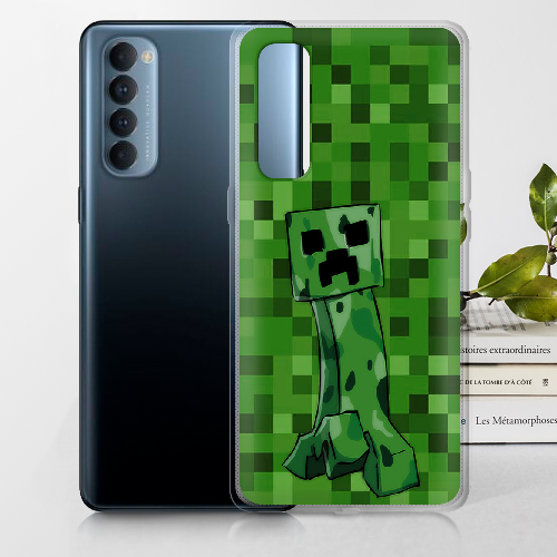 Чехол BoxFace OPPO Reno 4 Pro Minecraft Creeper