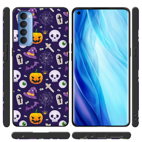 Чехол BoxFace OPPO Reno 4 Pro Halloween Purple Mood