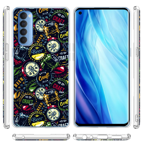 Чехол BoxFace OPPO Reno 4 Pro Bottle Caps