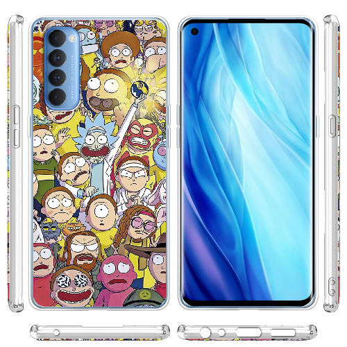 Чехол BoxFace OPPO Reno 4 Pro Rick and Morty все герои