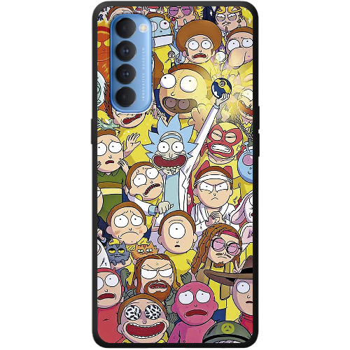 Чехол BoxFace OPPO Reno 4 Pro Rick and Morty все герои