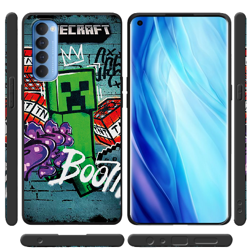 Чехол BoxFace OPPO Reno 4 Pro Minecraft Graffiti