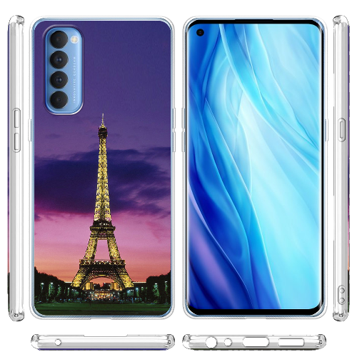 Чехол BoxFace OPPO Reno 4 Pro Полночь в Париже