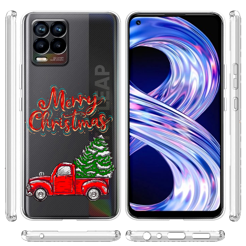 Чехол BoxFace Realme 8 Holiday Car Merry Christmas