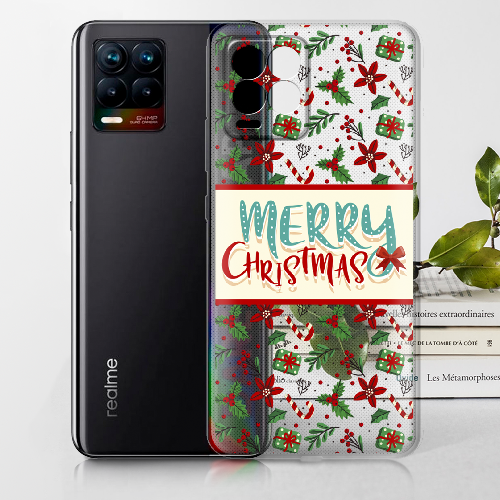 Чехол BoxFace Realme 8 Vintage Christmas Congratulation