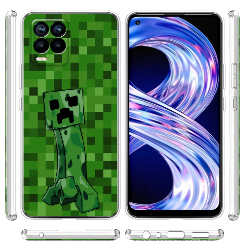 Чехол BoxFace Realme 8 Minecraft Creeper