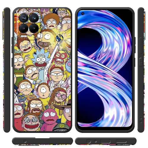 Чехол BoxFace Realme 8 Rick and Morty все герои