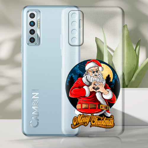 Чехол BoxFace Tecno Camon 17P Cool Santa and heart