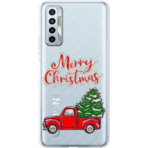 Чехол BoxFace Tecno Camon 17P Holiday Car Merry Christmas