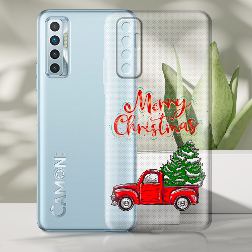 Чехол BoxFace Tecno Camon 17P Holiday Car Merry Christmas