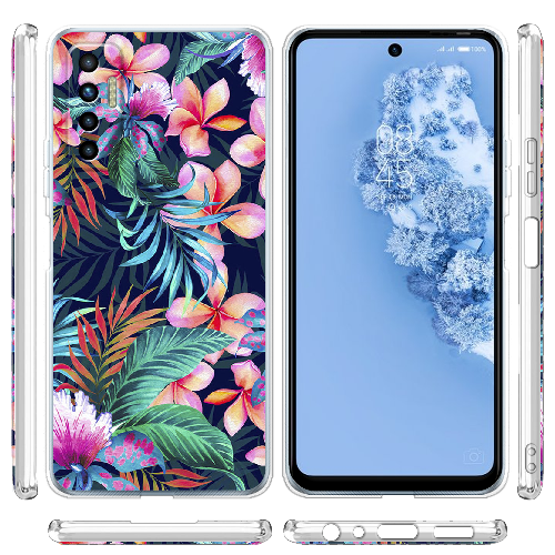 Чехол BoxFace Tecno Camon 17P flowers in the tropics