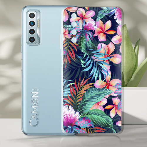 Чехол BoxFace Tecno Camon 17P flowers in the tropics