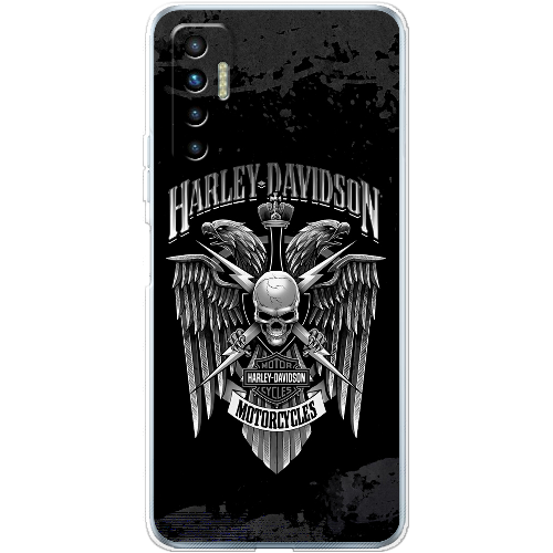 Чехол BoxFace Tecno Camon 17P Harley Davidson skull and eagles
