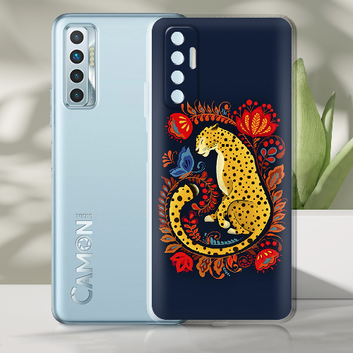 Чехол BoxFace Tecno Camon 17P Petrykivka Leopard