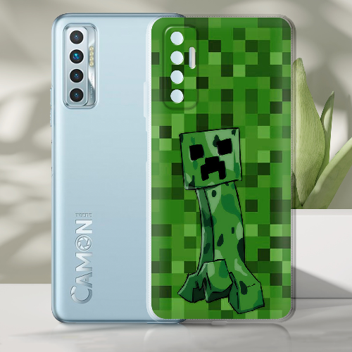 Чехол BoxFace Tecno Camon 17P Minecraft Creeper