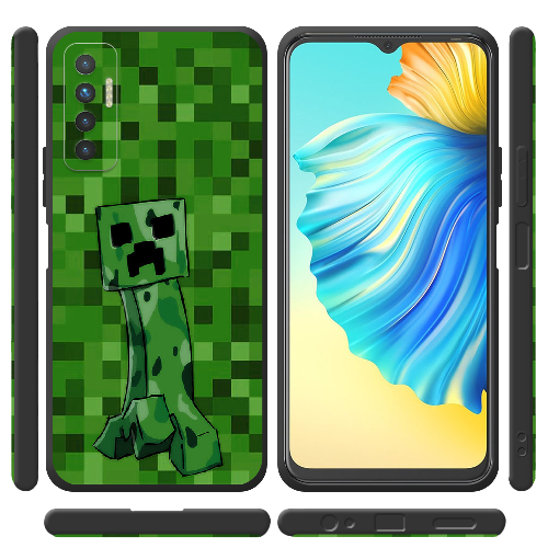 Чехол BoxFace Tecno Camon 17P Minecraft Creeper