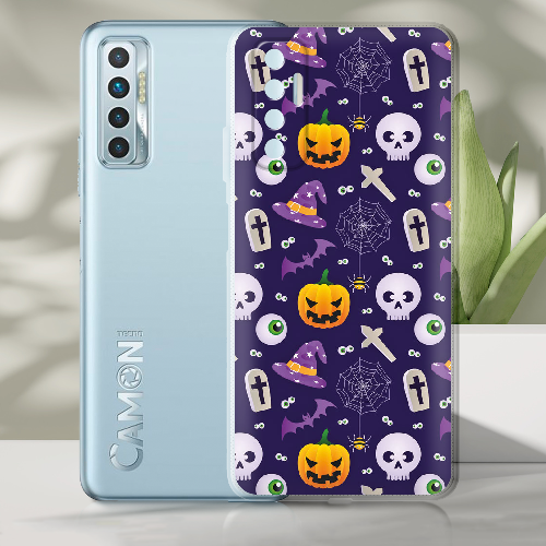 Чехол BoxFace Tecno Camon 17P Halloween Purple Mood