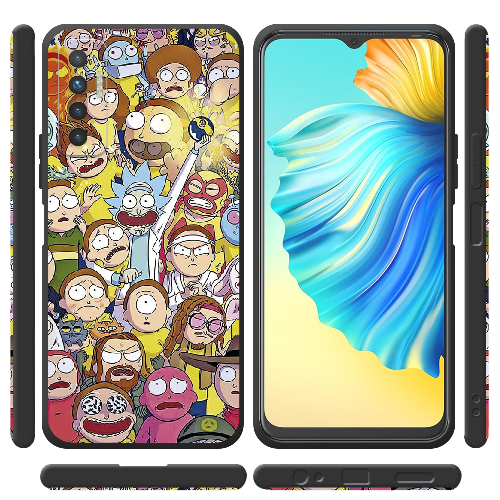 Чехол BoxFace Tecno Camon 17P Rick and Morty все герои