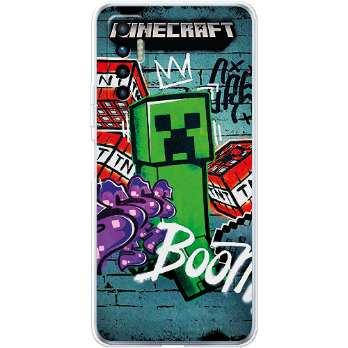 Чехол BoxFace Tecno Camon 17P Minecraft Graffiti