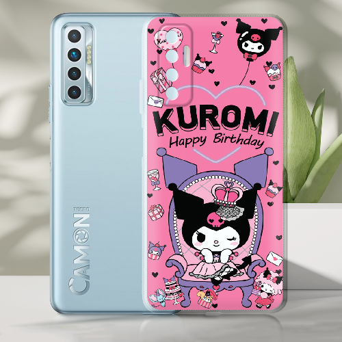 Чехол BoxFace Tecno Camon 17P День народження Kuromi