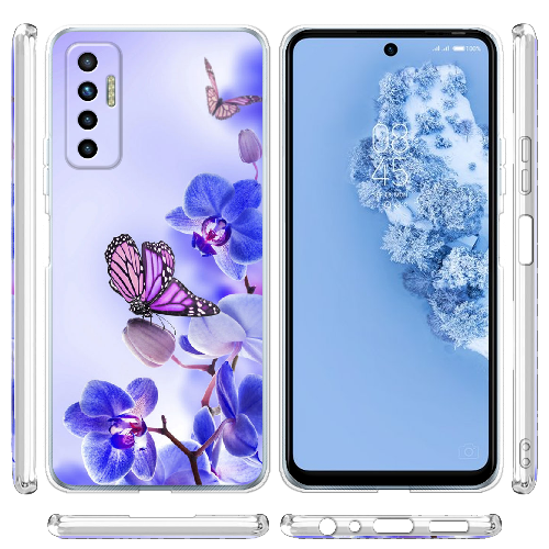 Чехол BoxFace Tecno Camon 17P Orchids and Butterflies