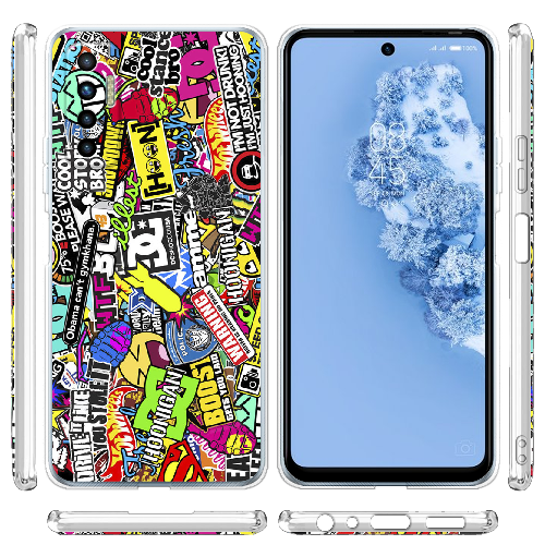 Чехол BoxFace Tecno Camon 17P Multicolored Inscriptions