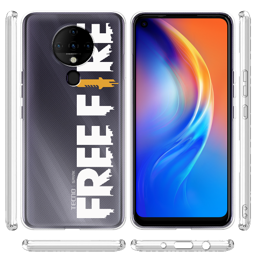 Чехол BoxFace Tecno Spark 6 Белый Free Fire