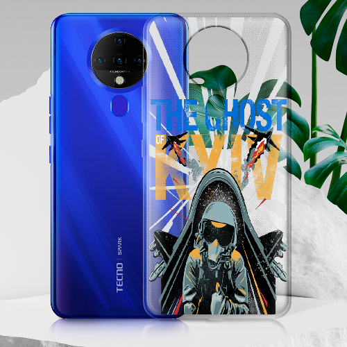 Чехол BoxFace Tecno Spark 6 Привид Києва в дії