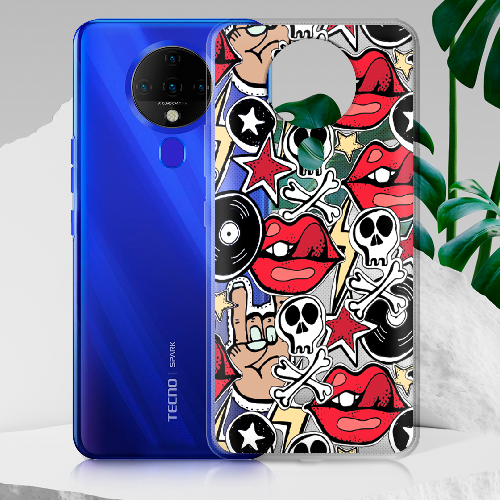 Чехол BoxFace Tecno Spark 6 Rock Graffiti