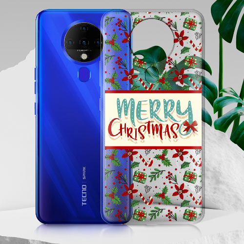 Чехол BoxFace Tecno Spark 6 Vintage Christmas Congratulation