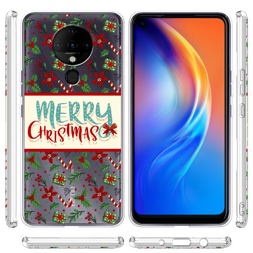 Чехол BoxFace Tecno Spark 6 Vintage Christmas Congratulation