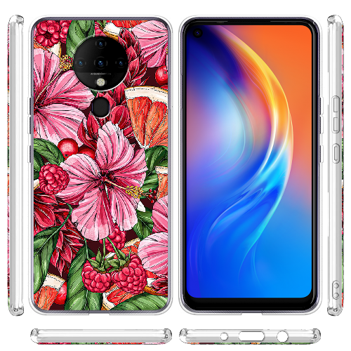 Чехол BoxFace Tecno Spark 6 Tropical Flowers