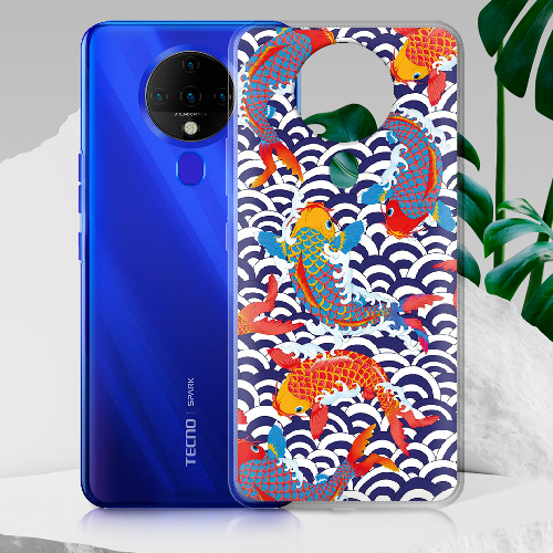 Чехол BoxFace Tecno Spark 6 Koi Fish