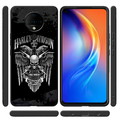 Чехол BoxFace Tecno Spark 6 Harley Davidson skull and eagles