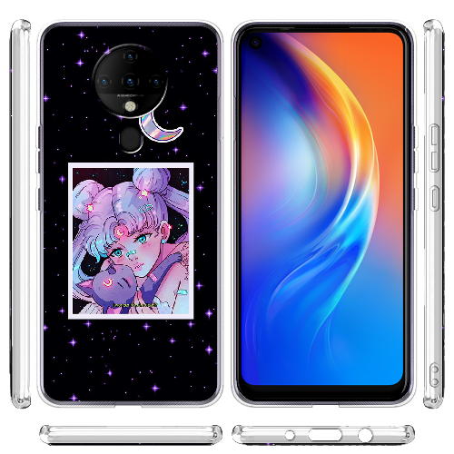 Чехол BoxFace Tecno Spark 6 Sailor Moon night