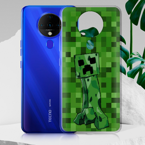 Чехол BoxFace Tecno Spark 6 Minecraft Creeper