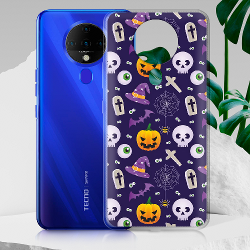 Чехол BoxFace Tecno Spark 6 Halloween Purple Mood