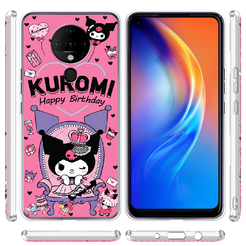 Чехол BoxFace Tecno Spark 6 День народження Kuromi