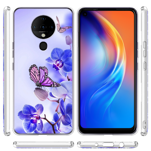 Чехол BoxFace Tecno Spark 6 Orchids and Butterflies