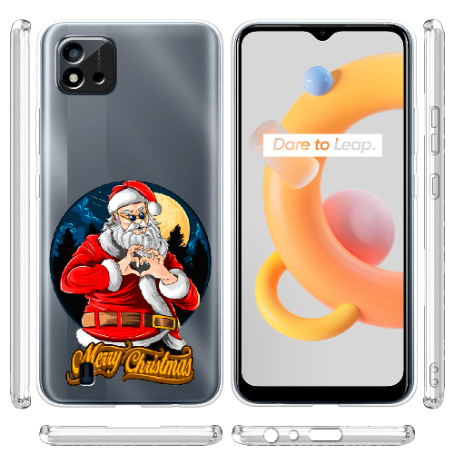 Чехол BoxFace Realme C11 2021 Cool Santa and heart