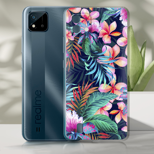 Чехол BoxFace Realme C11 2021 flowers in the tropics