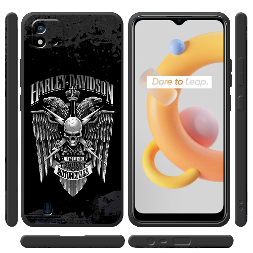 Чехол BoxFace Realme C11 2021 Harley Davidson skull and eagles